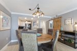 Open floor plan for comfortable dining after the beach